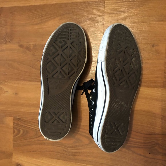 Black studded low top Converse size 5UK/7US - Picture 2 of 5